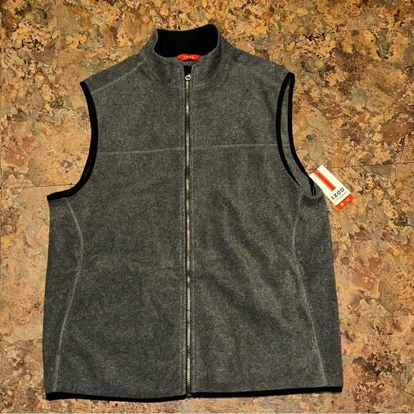 Izod Other - Izod Men’s Polar Fleece Sweater Vest Size Medium Carbon HTR Gray